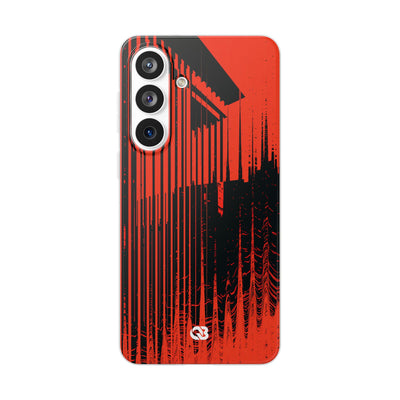 Red Lite Phone Case for Samsung - Crimson Brutalist Distortion