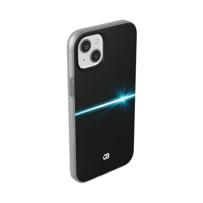 Blue Lite Phone Case for iPhone - Electric Cyan Ray
