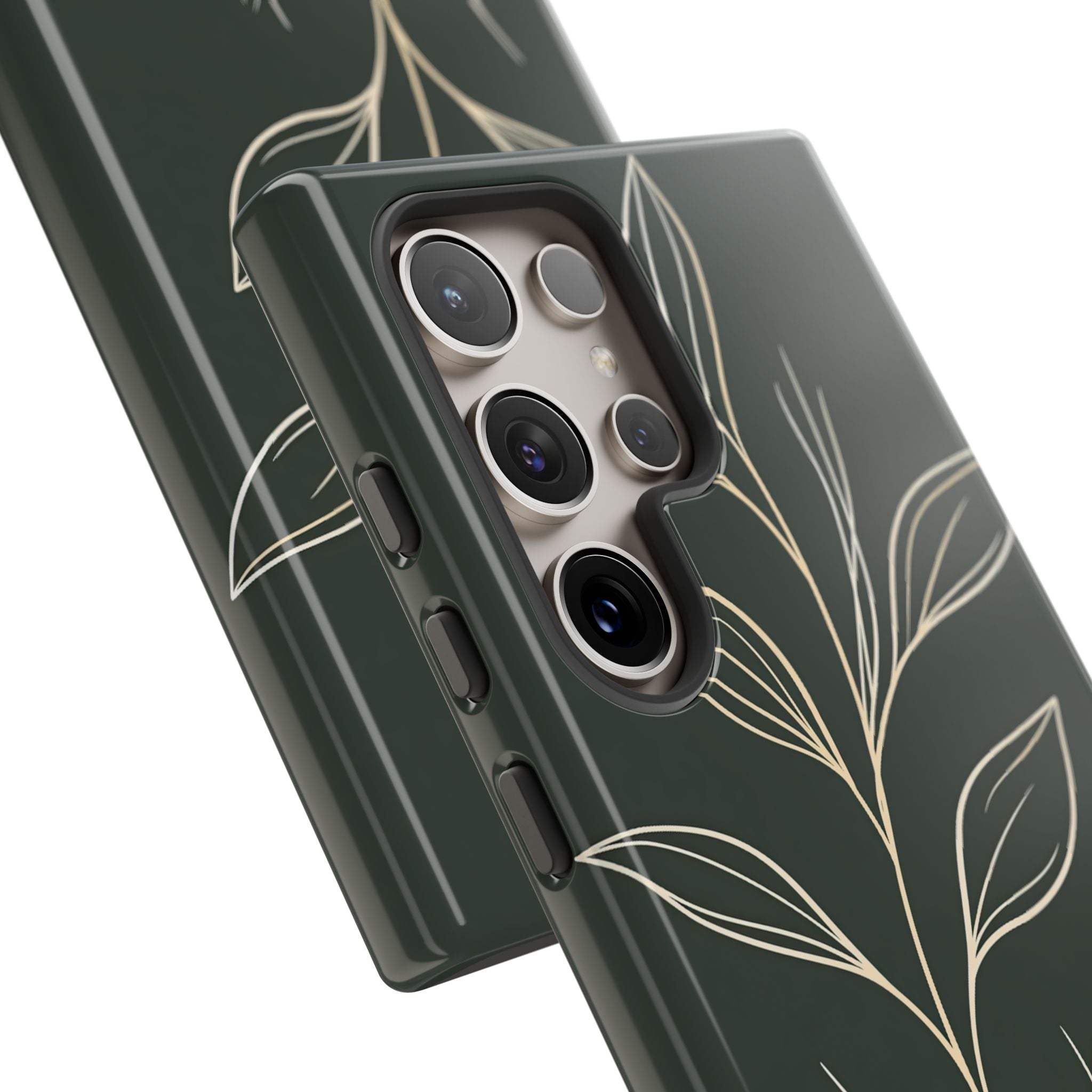 Green Tough Phone Case for Samsung - Deep Moss Willow