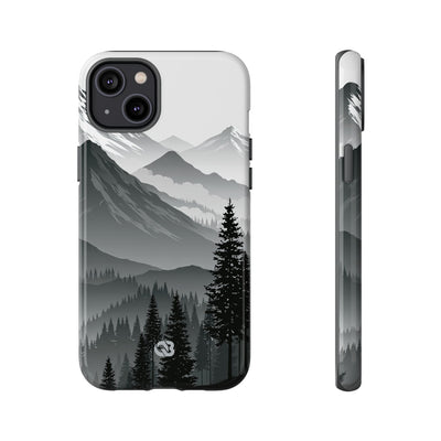 Grey Tough Phone Case for iPhone - Granite Ridge Mist