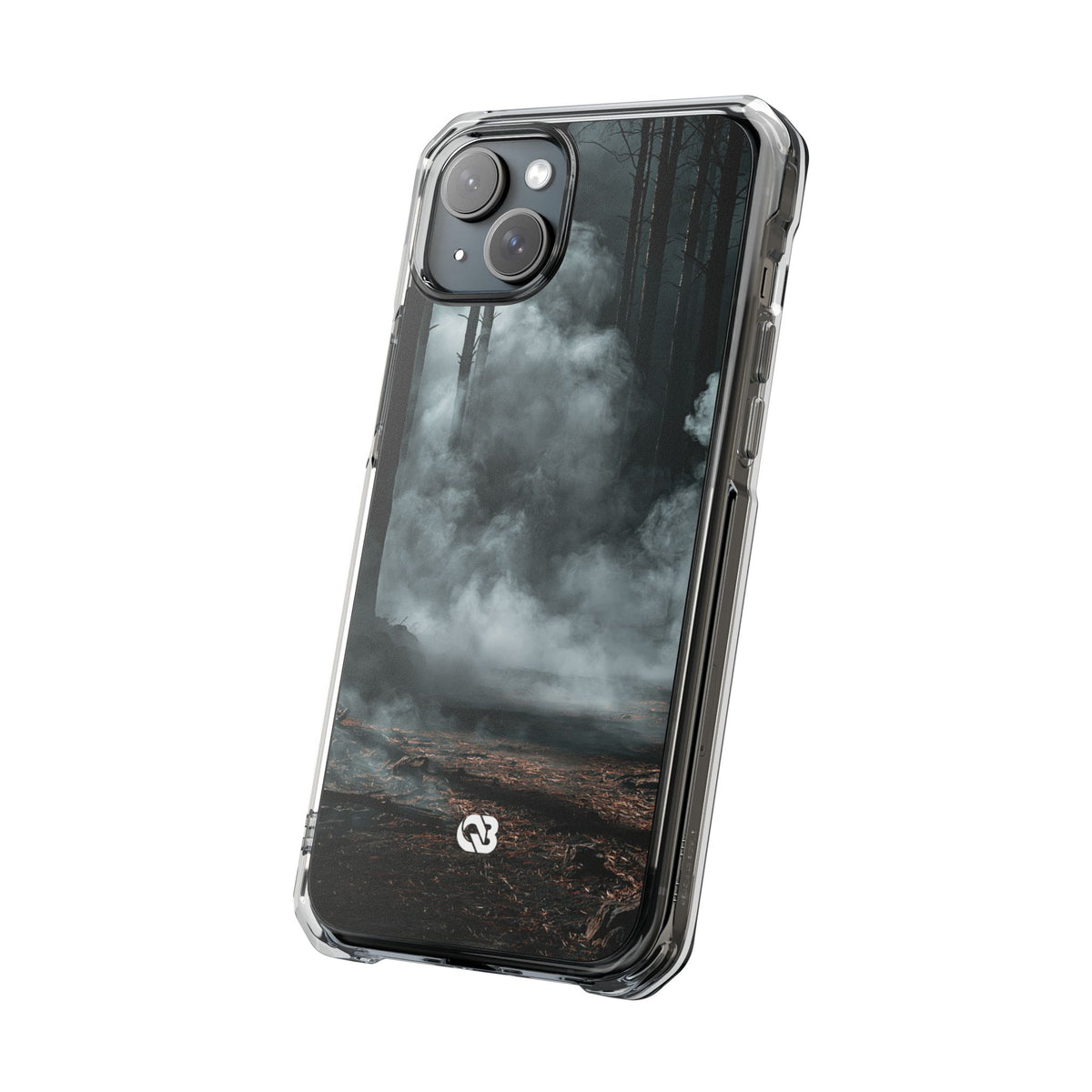 Shadowed Pine Mist · Clear Impact Magnetic Phone Case for iPhone ·  Black