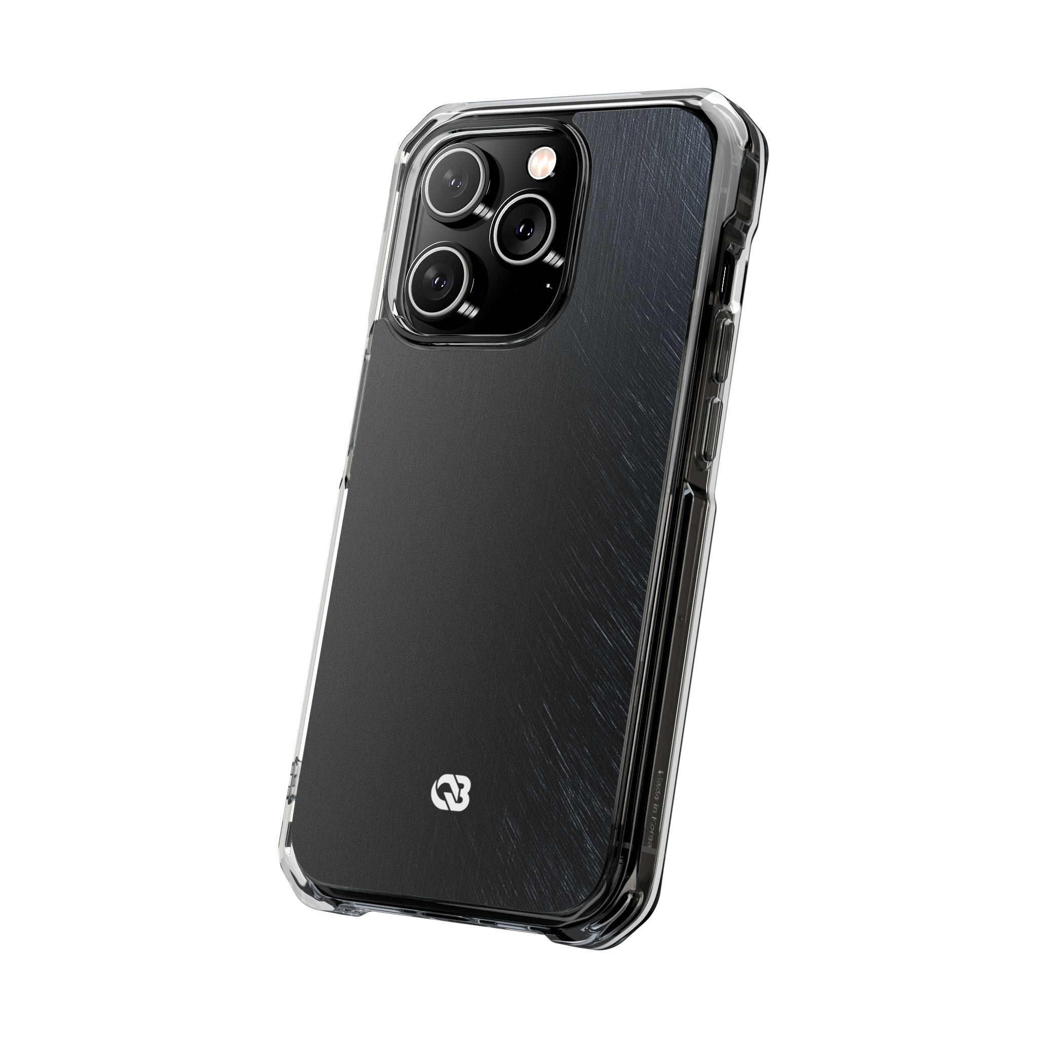 Black Impact MagSafe Phone Case for iPhone - Midnight Brushed Grain