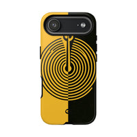 Yellow Tough Phone Case for iPhone - Voltage Sector Pulse