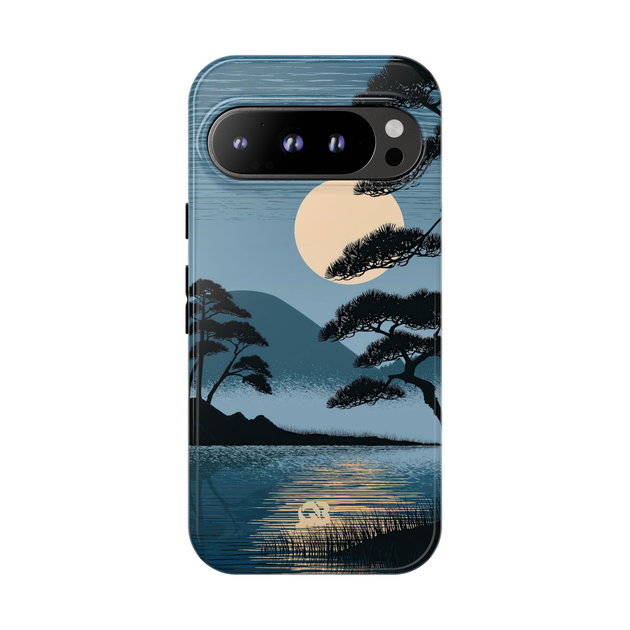 Blue Tough Phone Case for Google Pixel - Midnight Kyoto Pine