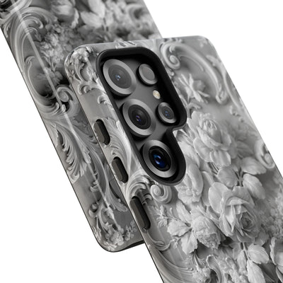 Rococo Marble Rose · Tough Phone Case for Samsung · White