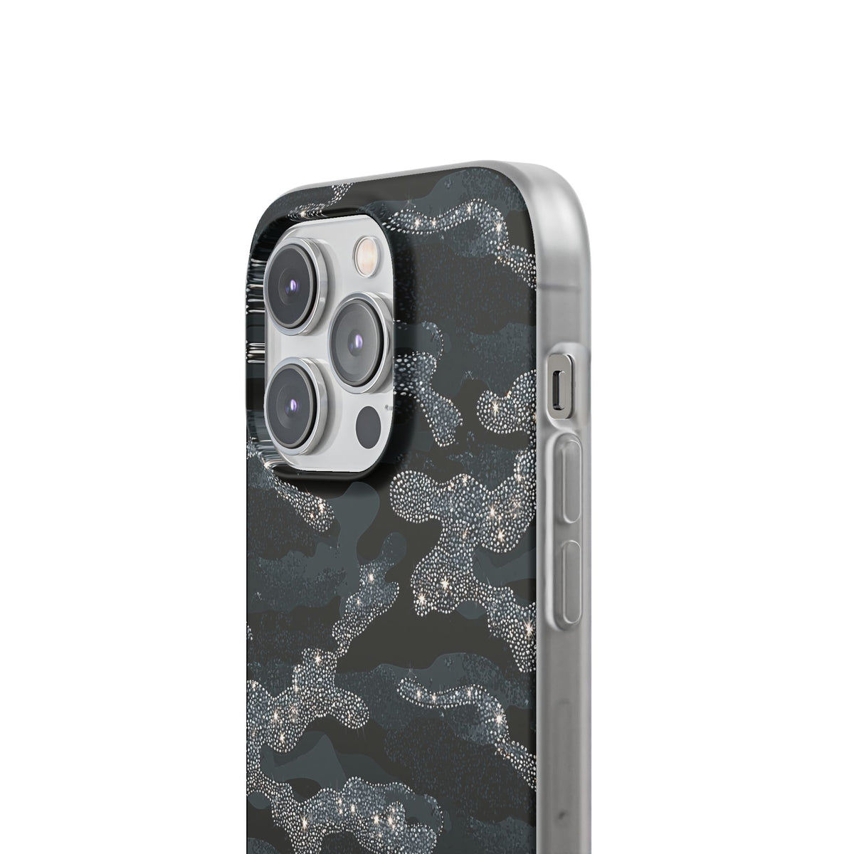 Glitter Shadow Camo · Lite Phone Case for iPhone ·  Black
