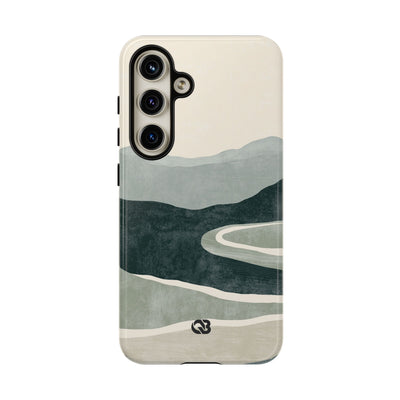 Green Tough Phone Case for Samsung - Misty Sage Valley