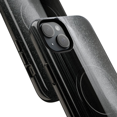 Black Tough 2.0 Magsafe Phone Case for iPhone - Brutalist Pixel Monolith
