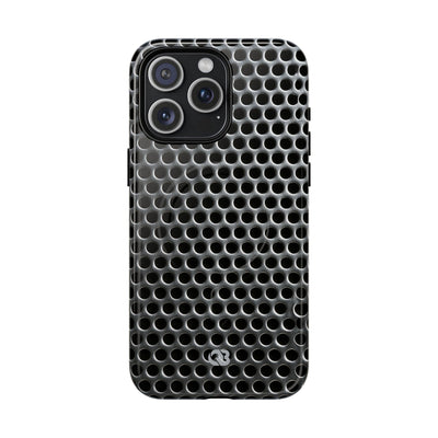 Silver Tough 2.0 Magsafe Phone Case for iPhone - Brutalist Steel Mesh