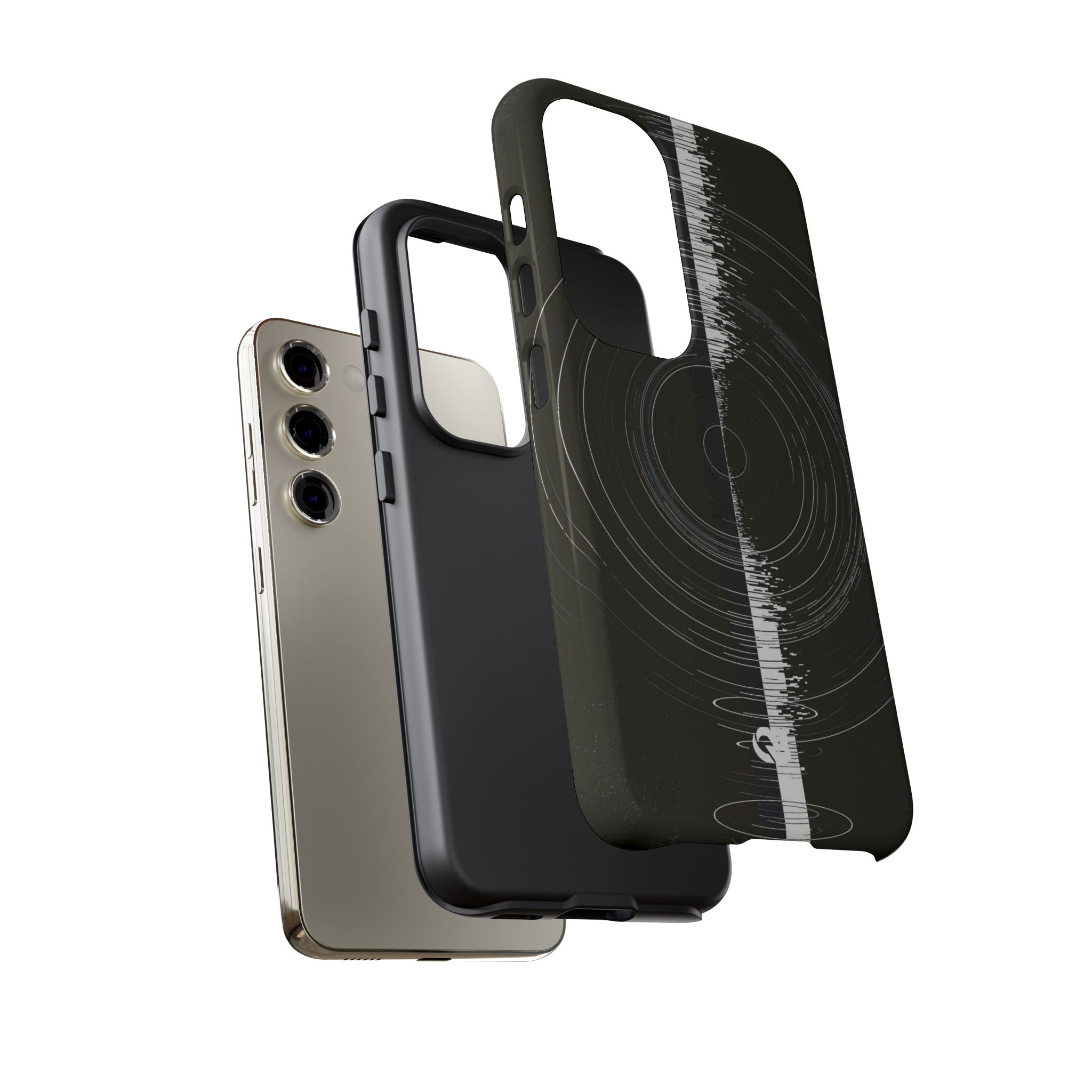 Black Tough Phone Case for Samsung - Obsidian Orbital Signal