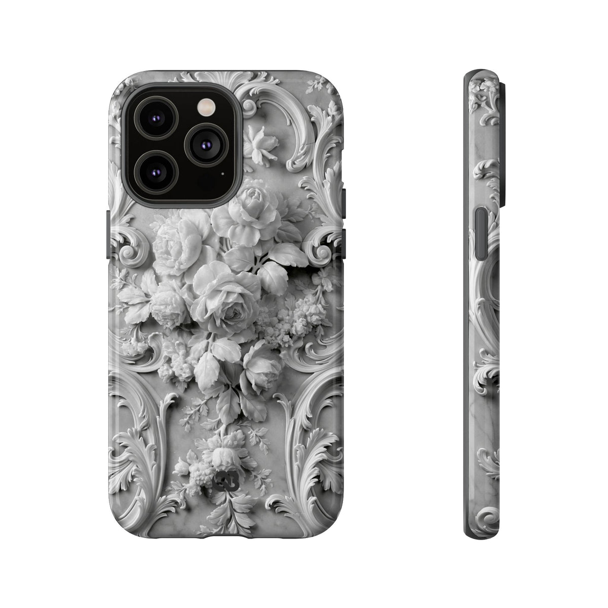 Rococo Marble Rose · Tough Phone Case for iPhone · White