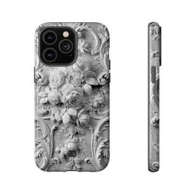 Rococo Marble Rose · Tough Phone Case for iPhone · White