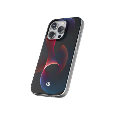 Black Lite Phone Case for iPhone - Cobalt Crimson Flux