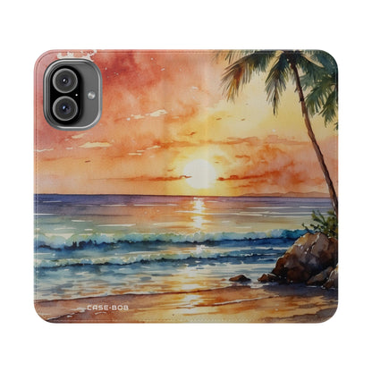Golden Palm Sunset - iPhone 16 Plus Case - Wallet