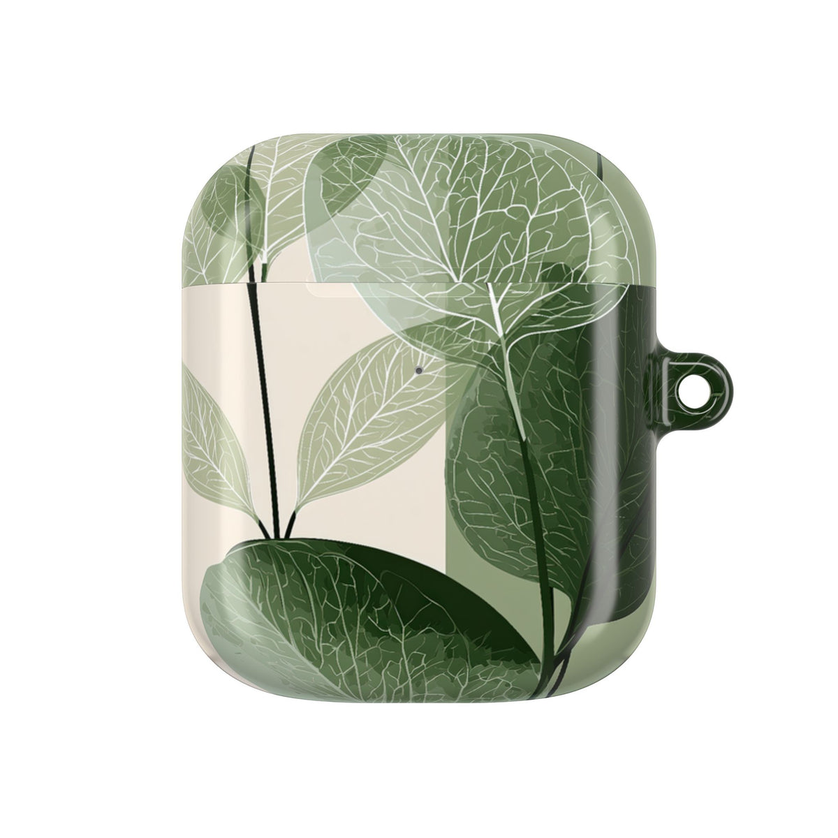 Layered Eucalyptus Study · Hard Case for AirPods & AirPods Pro · Green