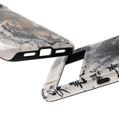 Fierce Ink Tiger · Tough Phone Case for Pixel ·  Beige