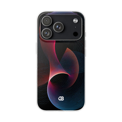 Black Lite Phone Case for iPhone - Cobalt Crimson Flux