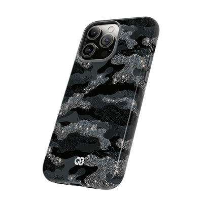 Glitter Shadow Camo · Tough Phone Case for iPhone · Black