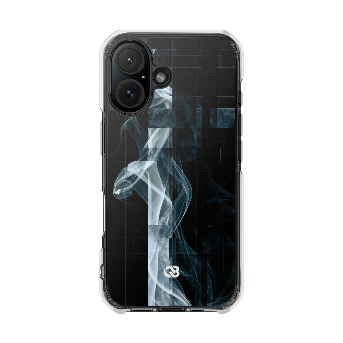 Fractured Smoke · Clear Impact Magnetic Phone Case for iPhone · Black
