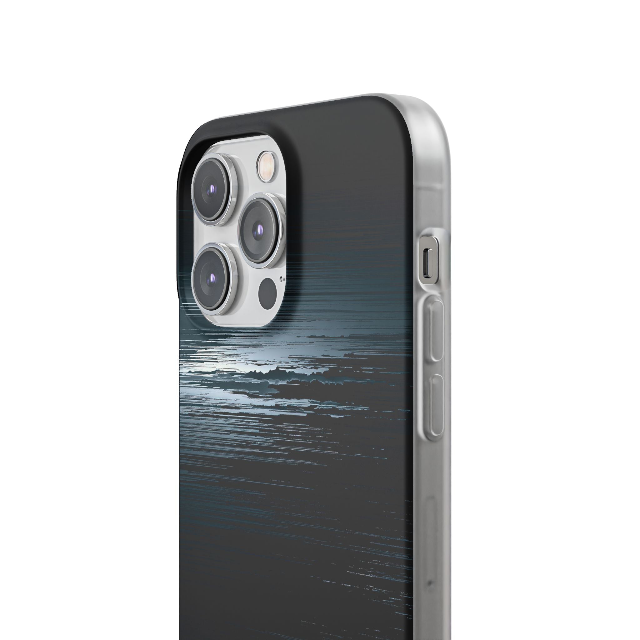 Black Lite Phone Case for iPhone - Frozen Signal Glitch