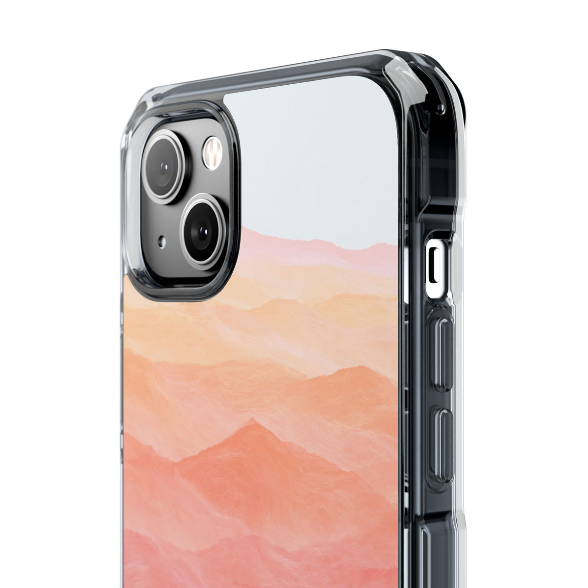 Alpenglow Ridge Vista · Clear Impact Magnetic Phone Case for iPhone · Orange