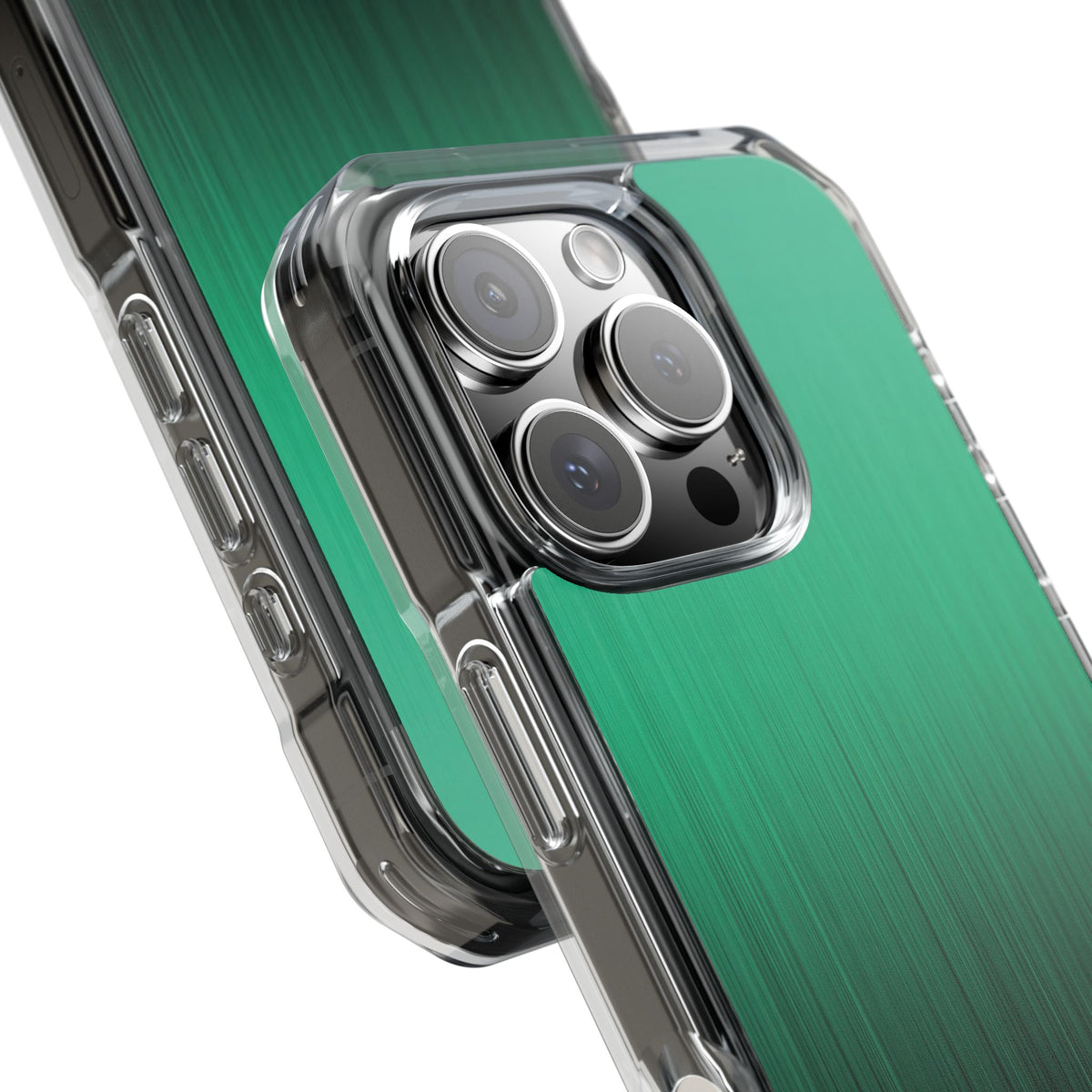 Emerald Cascade · Clear Impact Magnetic Phone Case for iPhone · Green