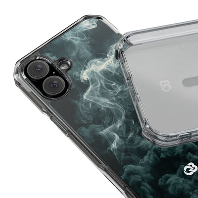 Luminescent Vapor Drift · Clear Impact Magnetic Phone Case for iPhone · Teal