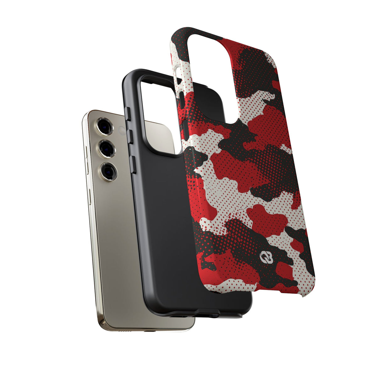 Crimson Halftone Camo · Tough Phone Case for Samsung · Red