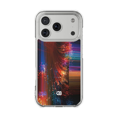 Black Impact MagSafe Phone Case for iPhone - Cyber Optic Streak