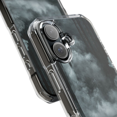 Shadowed Pine Mist · Clear Impact Magnetic Phone Case for iPhone ·  Black