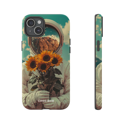 Sunflower Astronaut iPhone 15 Plus Case - Tough
