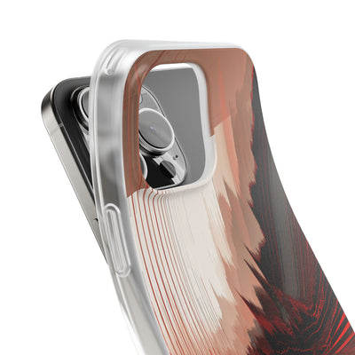 Red Lite Phone Case for iPhone - Crimson Pulse Horizon