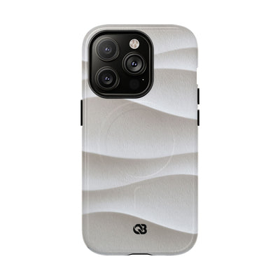 White Tough 2.0 Magsafe Phone Case for iPhone - Arctic Flow Ridges
