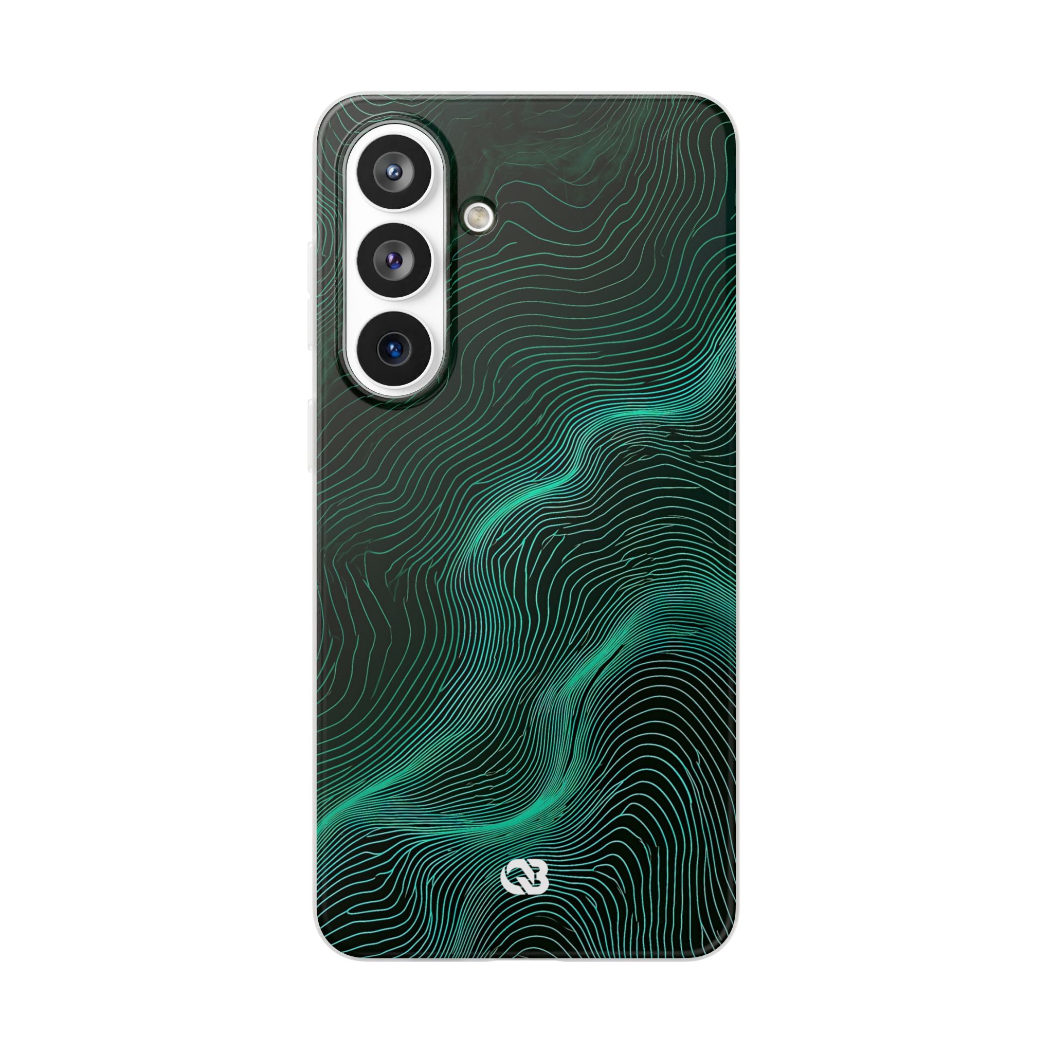 Teal Lite Phone Case for Samsung - Neon Jade Contour