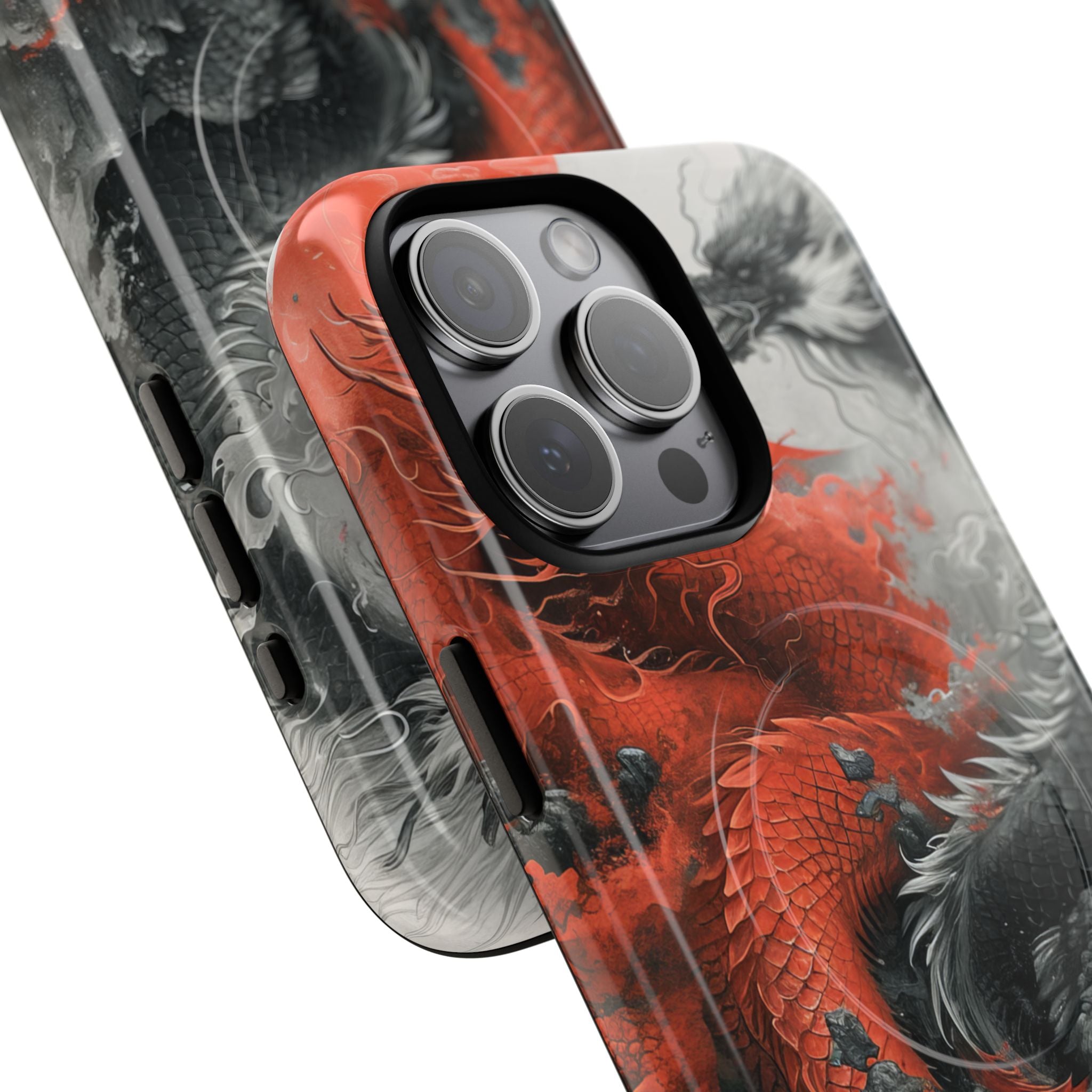 Twin Dragons Crimson iPhone 15 Pro Max Case - Tough+