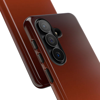 Orange Tough Phone Case for Samsung - Obsidian Ember Fade