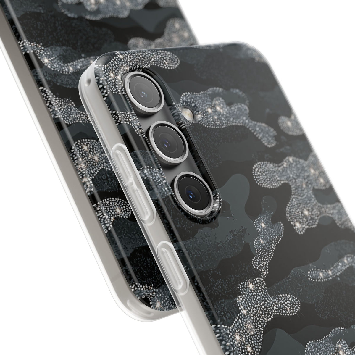 Glitter Shadow Camo · Lite Phone Case for Samsung · Black