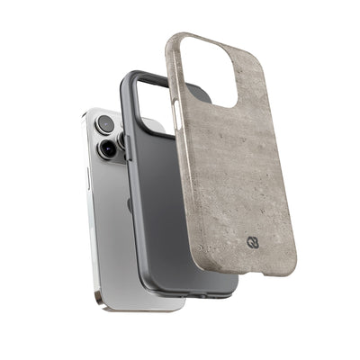 Grey Tough Phone Case for iPhone - Brutalist Stone Grit