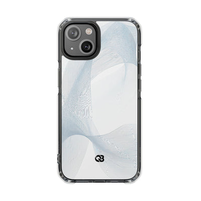 Glacial Contour Waves · Clear Impact Magnetic Phone Case for iPhone · White