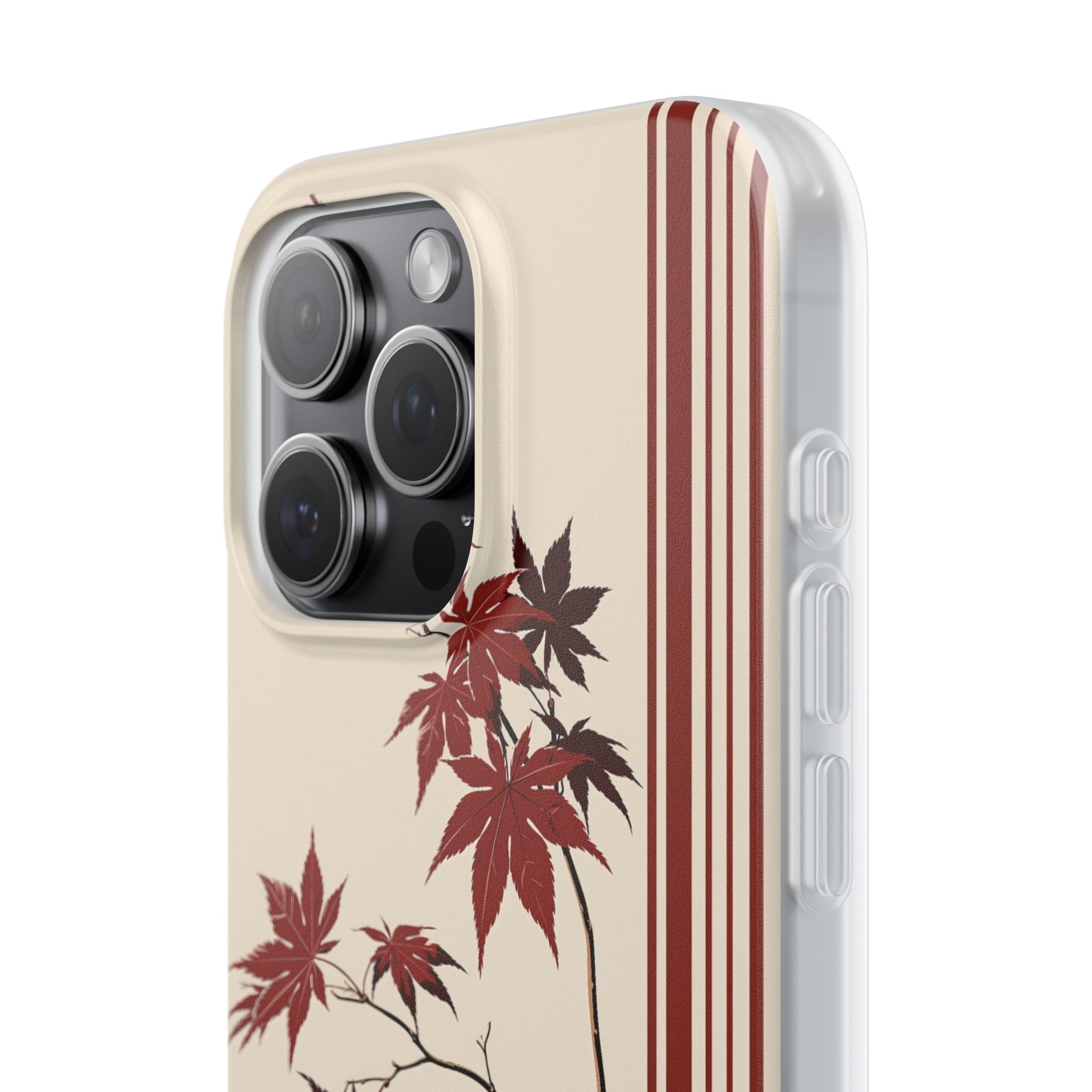 Red Lite Phone Case for iPhone - Crimson Momiji Stripe