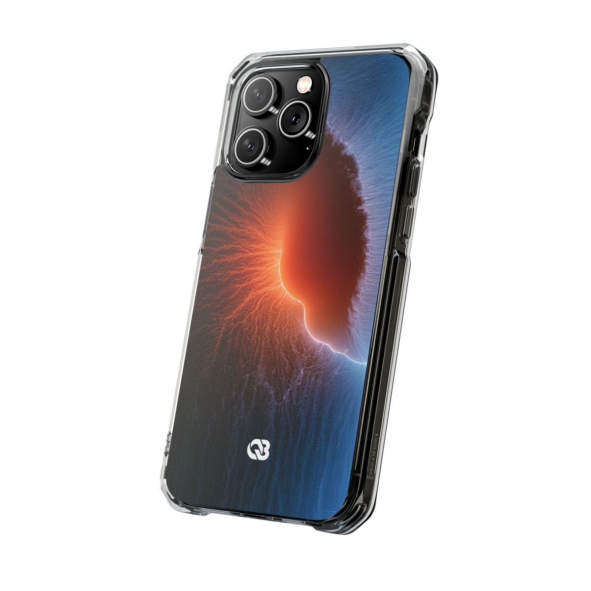 Thermal Aura Pulse · Clear Impact Magnetic Phone Case for iPhone · Blue