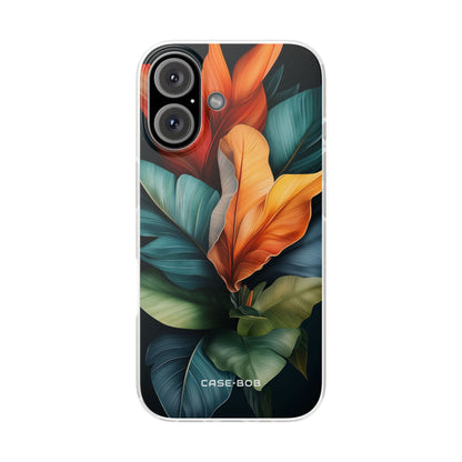 Tropisk Bladeudbrud iPhone 16 Cover - Blød