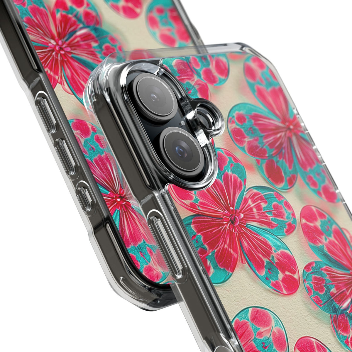 Lucite Jelly Bloom · Clear Impact Magnetic Phone Case for iPhone · Pink