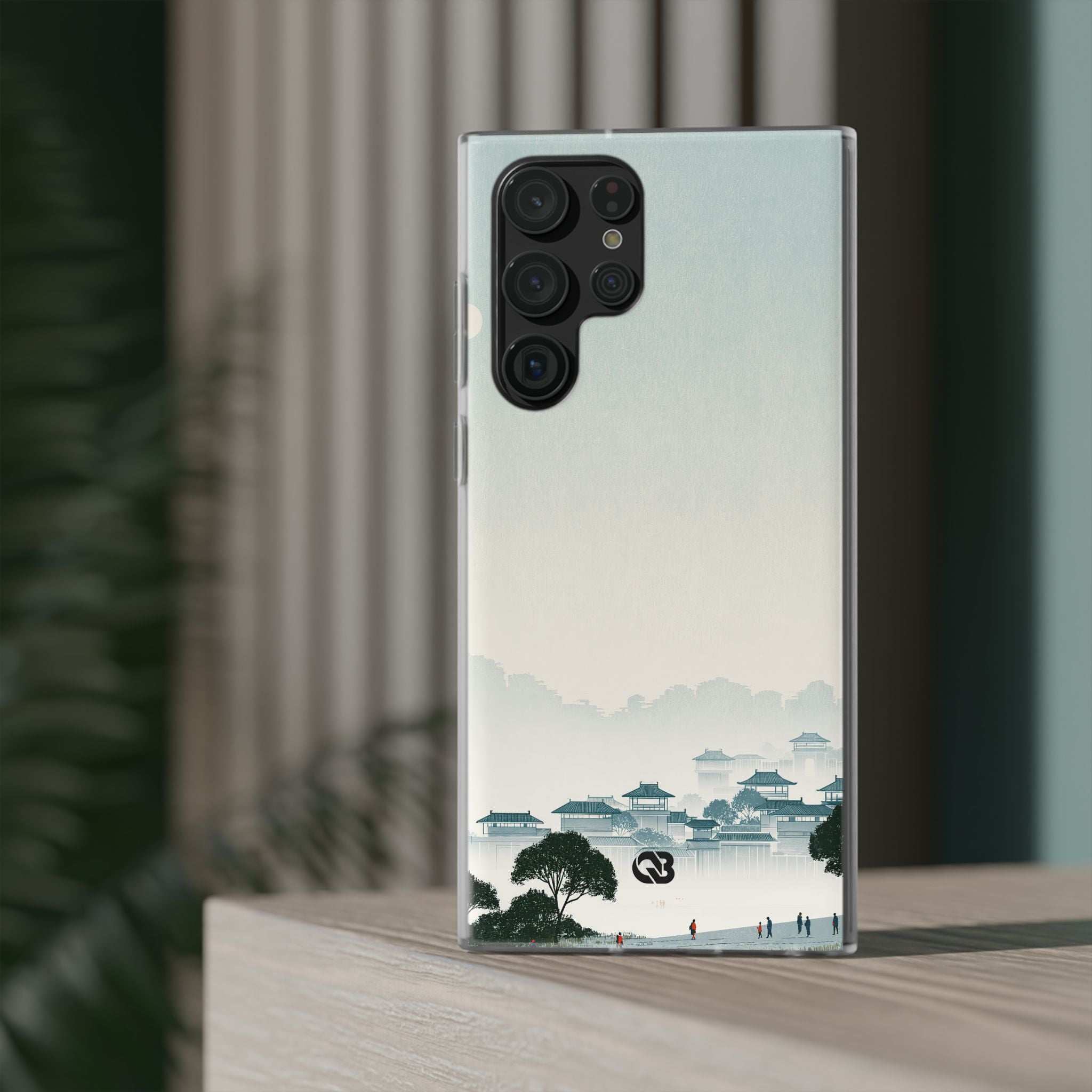 Blue Lite Phone Case for Samsung - Mist Valley Pagoda