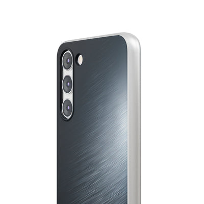 Grey Lite Phone Case for Samsung - Charcoal Brushed Steel