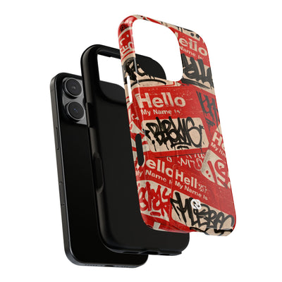 Slap Tag Collage · Tough Phone Case for iPhone · Red