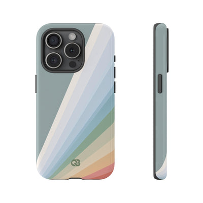 Green Tough Phone Case for iPhone - Sage Prism Beam