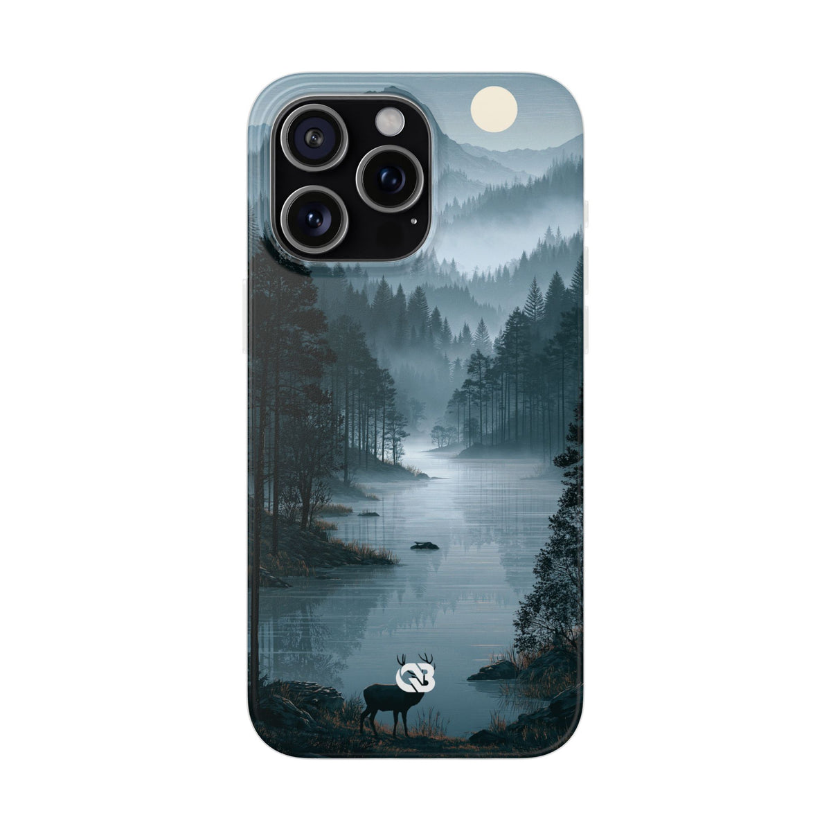 Silent Nordic Fjord · Lite Phone Case for iPhone ·  Blue