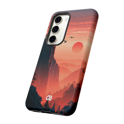 Orange Tough Phone Case for Samsung - Crimson Ridge Flight
