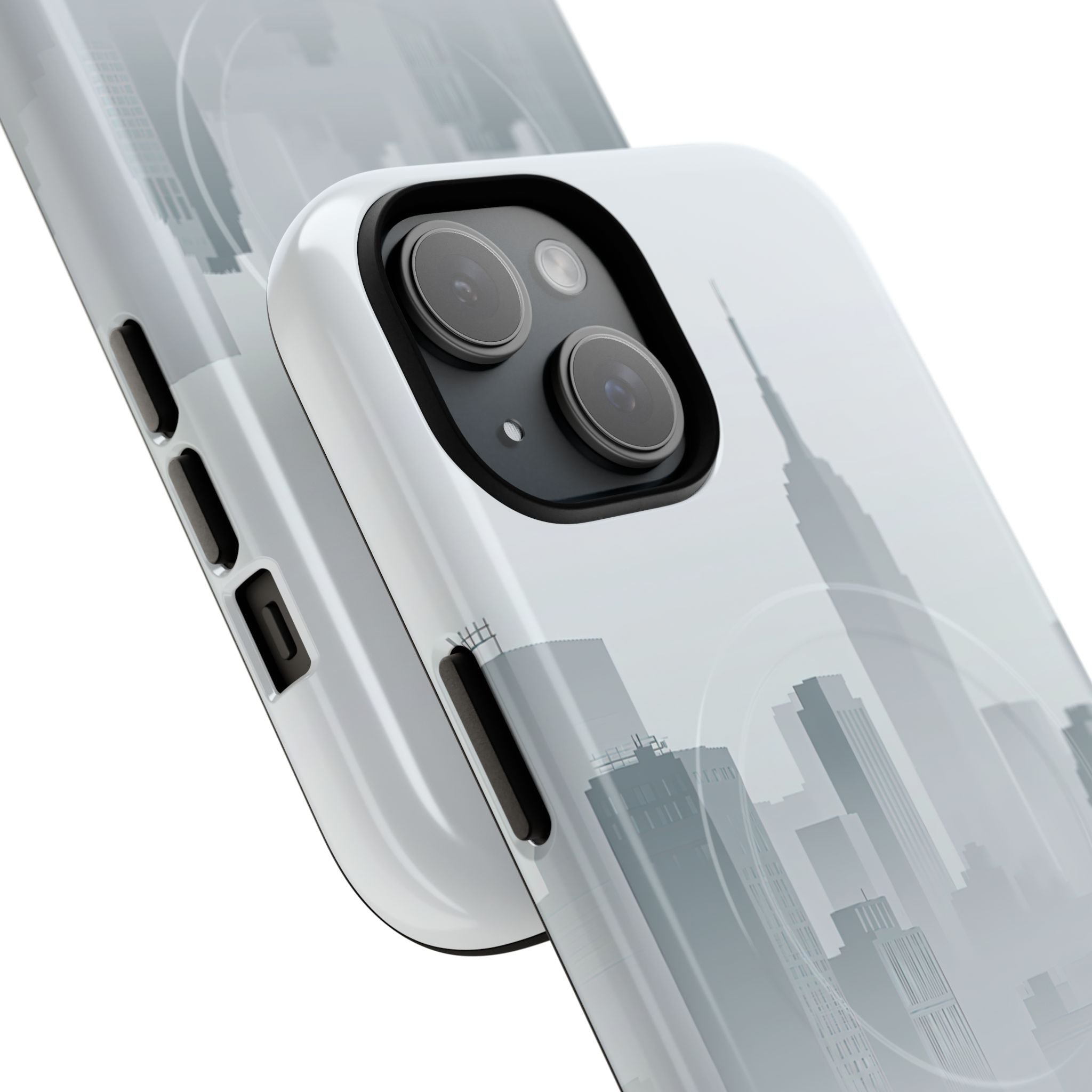 Grey Tough 2.0 Magsafe Phone Case for iPhone - Steel Mist Skyline